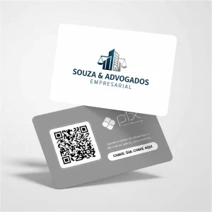 Placa Pix Personalizada Advogado Empresarial Souza & Advogados, Plaquinha QR Code Pix em Formato de Cartão
