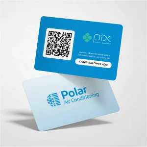 Placa Pix Personalizada Climatização Polar, Plaquinha QR Code Pix em Formato de Cartão