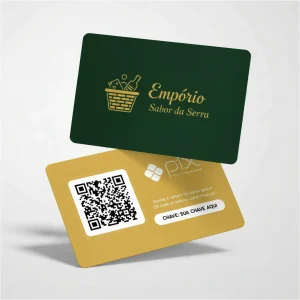 Placa Pix Personalizada Empório Sabor da Serra, Plaquinha QR Code Pix em Formato de Cartão