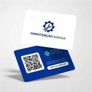 Placa Pix Personalizada Manutenção Rápida, Plaquinha QR Code Pix em Formato de Cartão