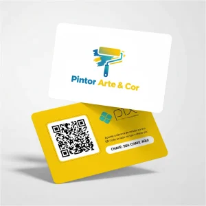 Placa Pix Personalizada Pintor Arte & Cor, Plaquinha QR Code Pix em Formato de Cartão