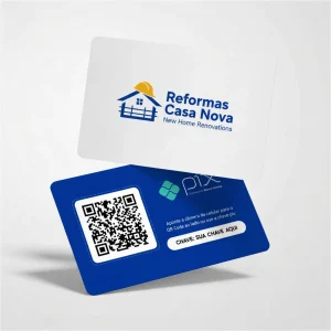 Placa Pix Personalizada Reformas Casa Nova, Plaquinha QR Code Pix em Formato de Cartão