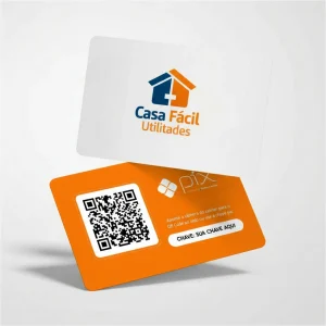 Placa Pix Personalizada Utilidades Domésticas Casa Fácil, Plaquinha QR Code Pix em Formato de Cartão
