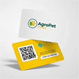 Placa QR Code Pix AgroPet Central, Plaquinha de Pix Personalizada em Formato de Cartão