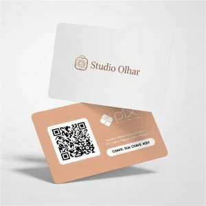 Plaquinha Pix Designer Sobrancelhas Studio Olhar, Placa de Pix em Formato de Cartão
